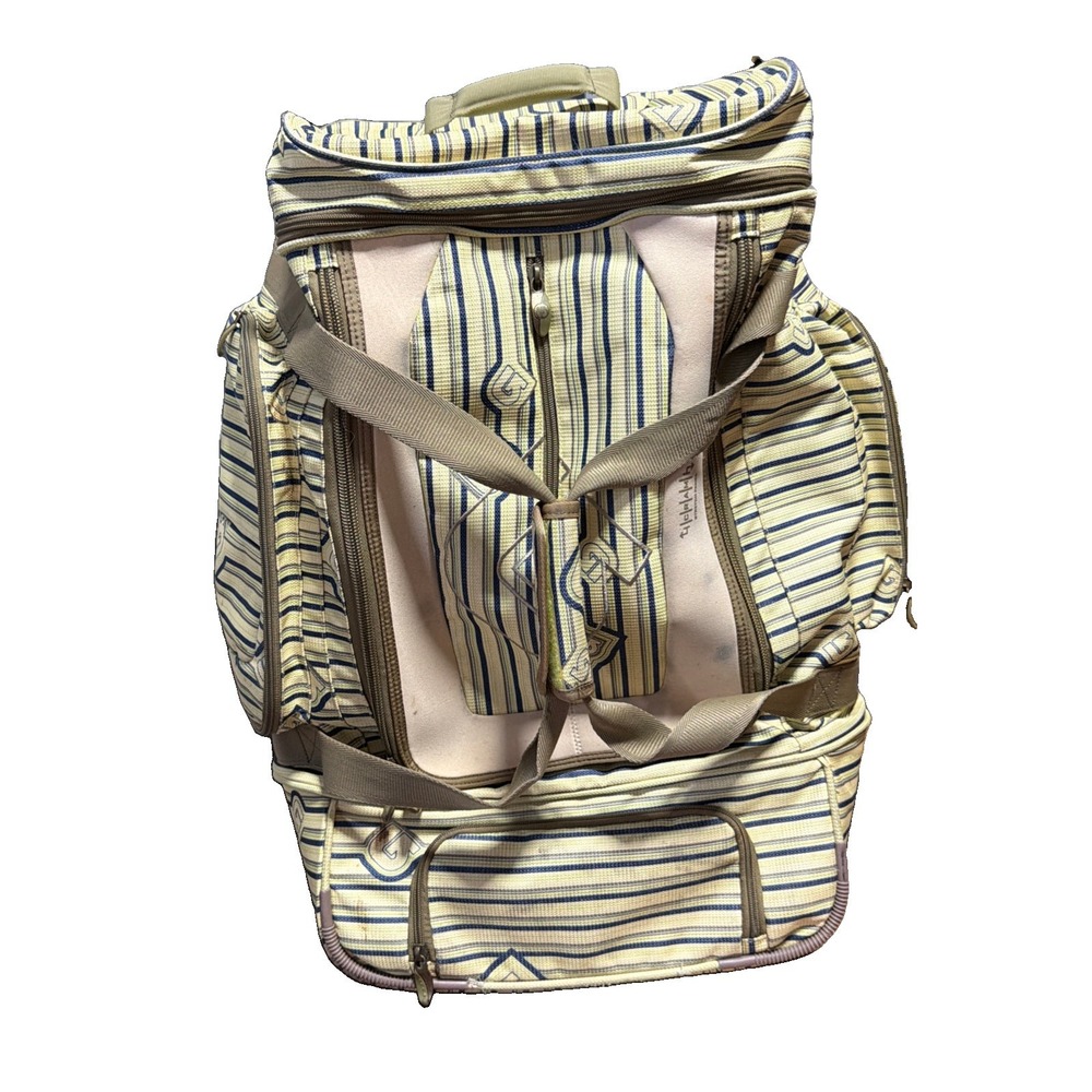 Burton Rolling 25" Wheelie Luggage Suitcase Striped Travel Duffel Bag Gear Ski